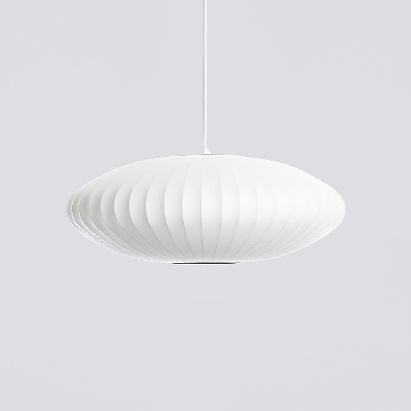 Modern Bubble Mulberry Silk Pendant Light Geometric Mid Century Minimalist Hanging Lamp for Living Room
