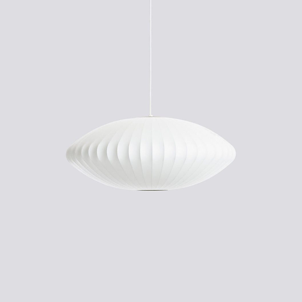Modern Bubble Mulberry Silk Pendant Light Geometric Mid Century Minimalist Hanging Lamp for Living Room