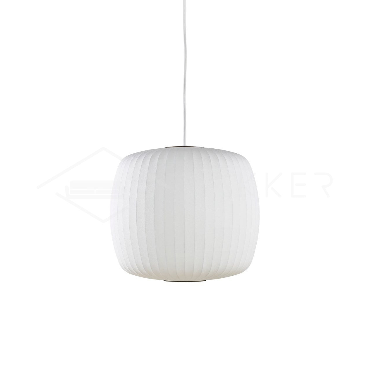 Modern Bubble Mulberry Silk Pendant Light Geometric Mid Century Minimalist Hanging Lamp for Living Room