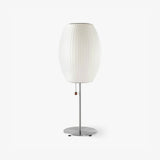 Mid Century Modern Nelson Inspired Accent Table Lamp with White Polymer Shade