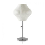 Mid Century Modern Nelson Inspired Accent Table Lamp with White Polymer Shade
