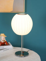 Mid Century Modern Nelson Inspired Accent Table Lamp with White Polymer Shade