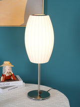 Mid Century Modern Nelson Inspired Accent Table Lamp with White Polymer Shade