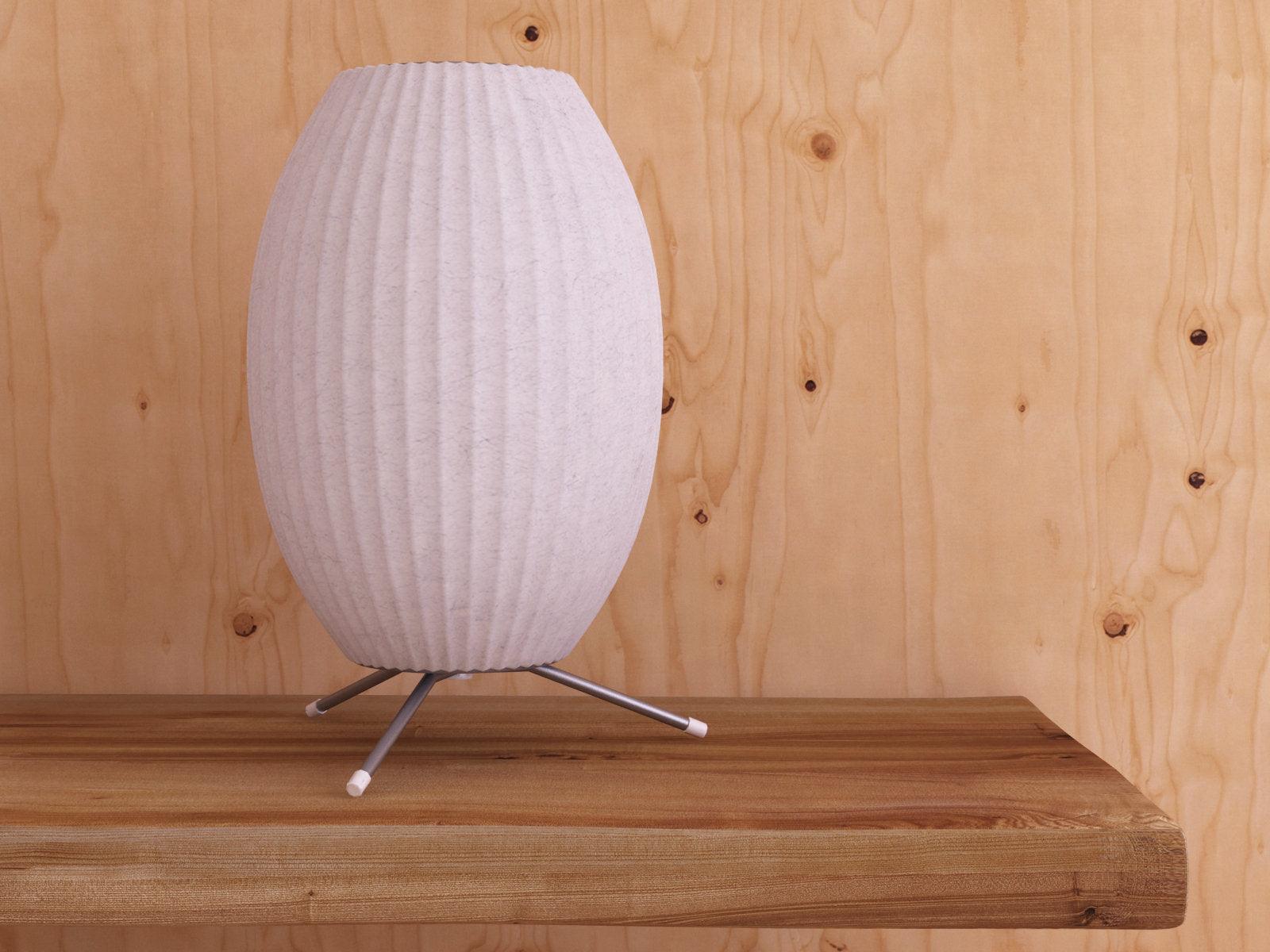 Modern Tripod Accent Table Lamp with White Polymer Bubble Shade for Elegant Interior Lighting