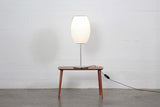 Modern Tripod Accent Table Lamp with White Polymer Bubble Shade for Elegant Interior Lighting