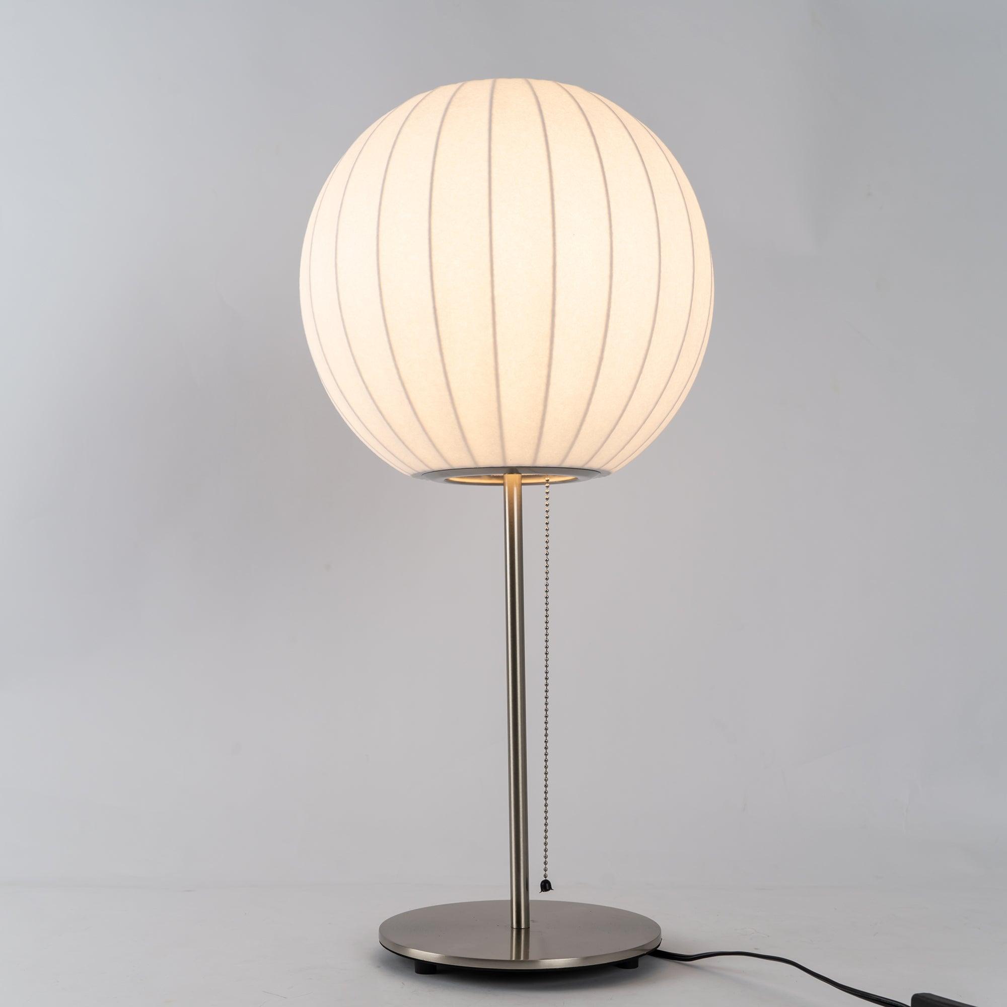 Modern Tripod Accent Table Lamp with White Polymer Bubble Shade for Elegant Interior Lighting