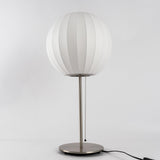 Modern Tripod Accent Table Lamp with White Polymer Bubble Shade for Elegant Interior Lighting