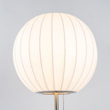 Modern Tripod Accent Table Lamp with White Polymer Bubble Shade for Elegant Interior Lighting