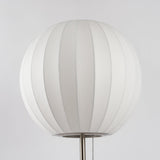 Modern Tripod Accent Table Lamp with White Polymer Bubble Shade for Elegant Interior Lighting