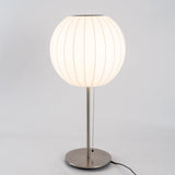 Modern Tripod Accent Table Lamp with White Polymer Bubble Shade for Elegant Interior Lighting