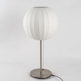 Modern Tripod Accent Table Lamp with White Polymer Bubble Shade for Elegant Interior Lighting