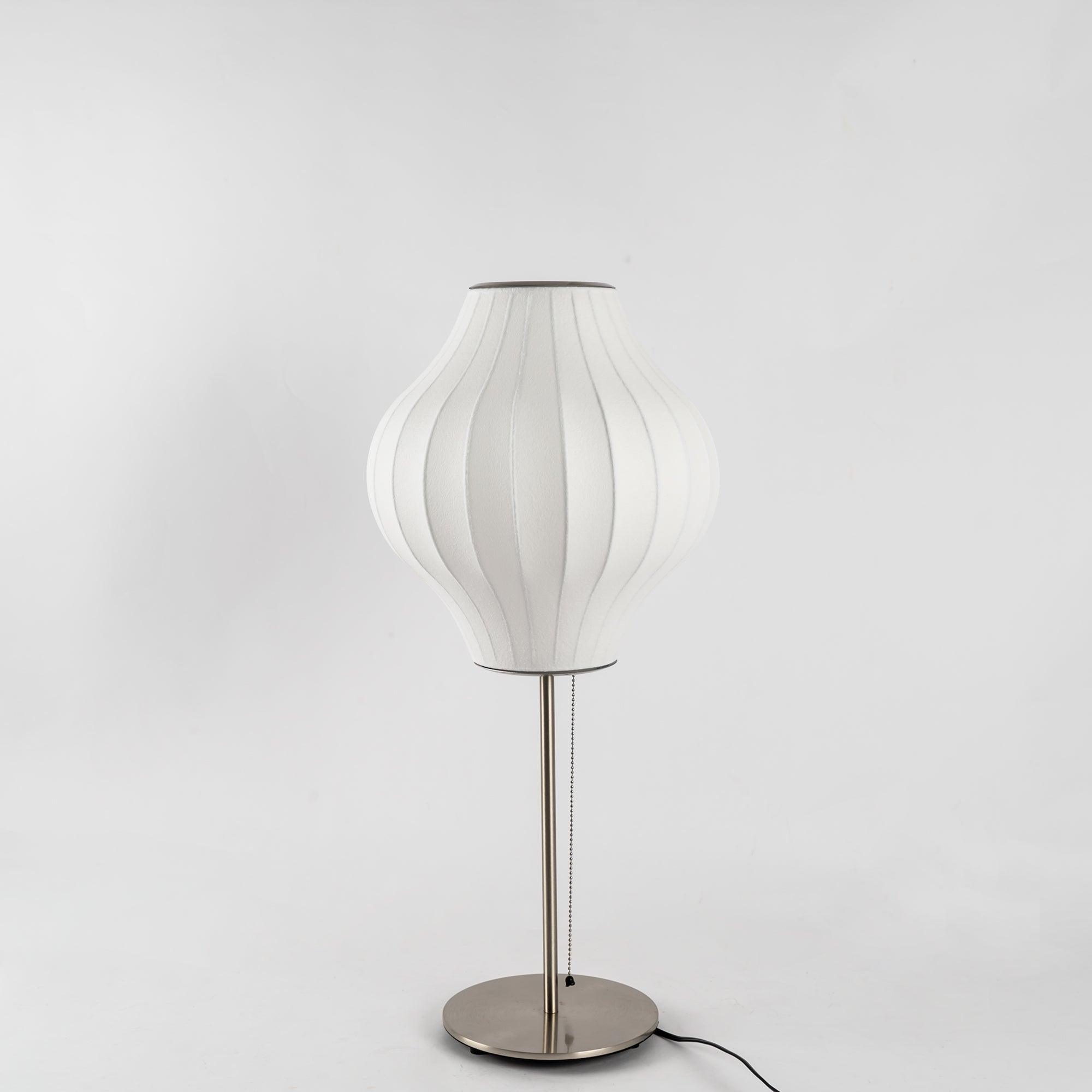 Modern Tripod Accent Table Lamp with White Polymer Bubble Shade for Elegant Interior Lighting
