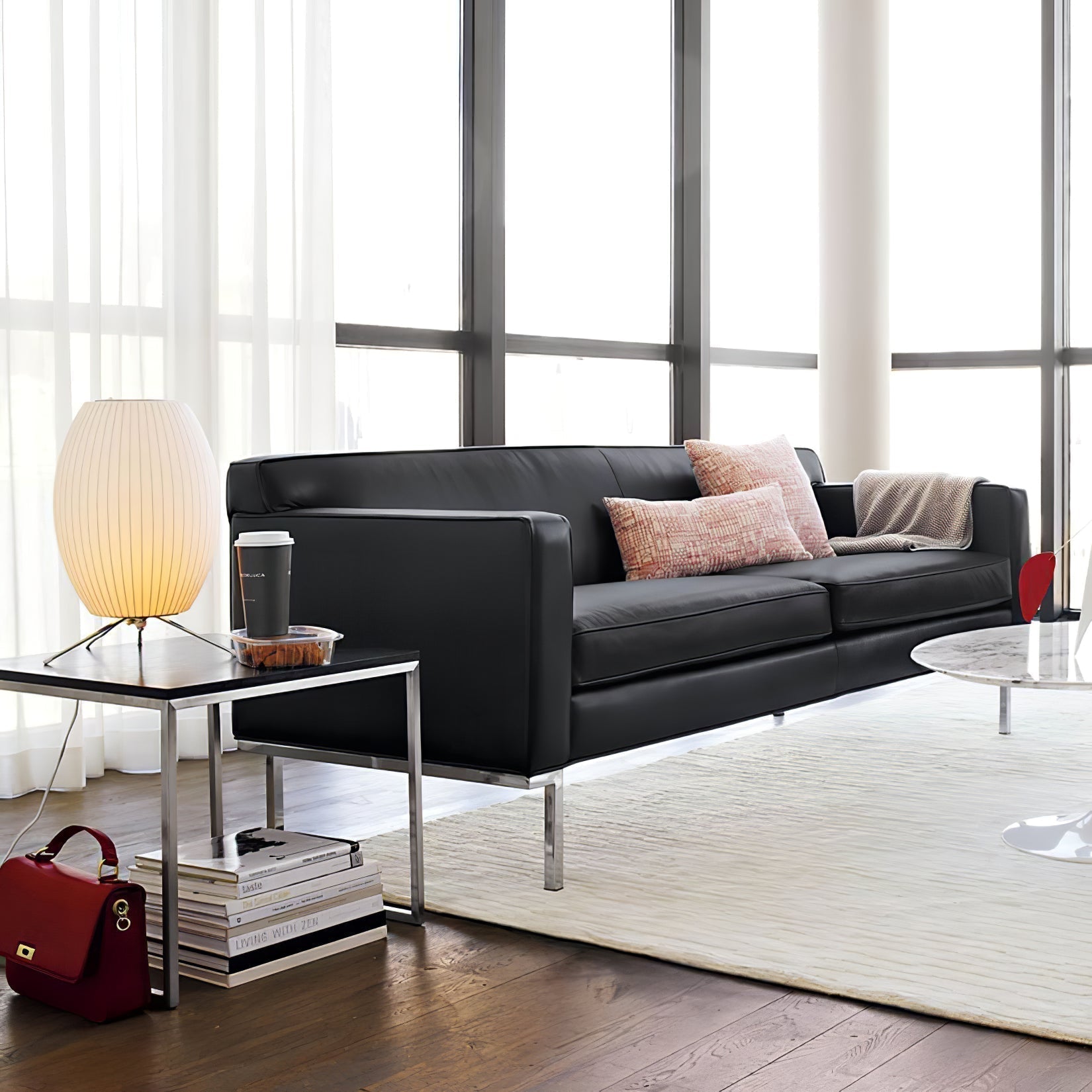 Modern Tripod Accent Table Lamp with White Polymer Bubble Shade for Elegant Interior Lighting