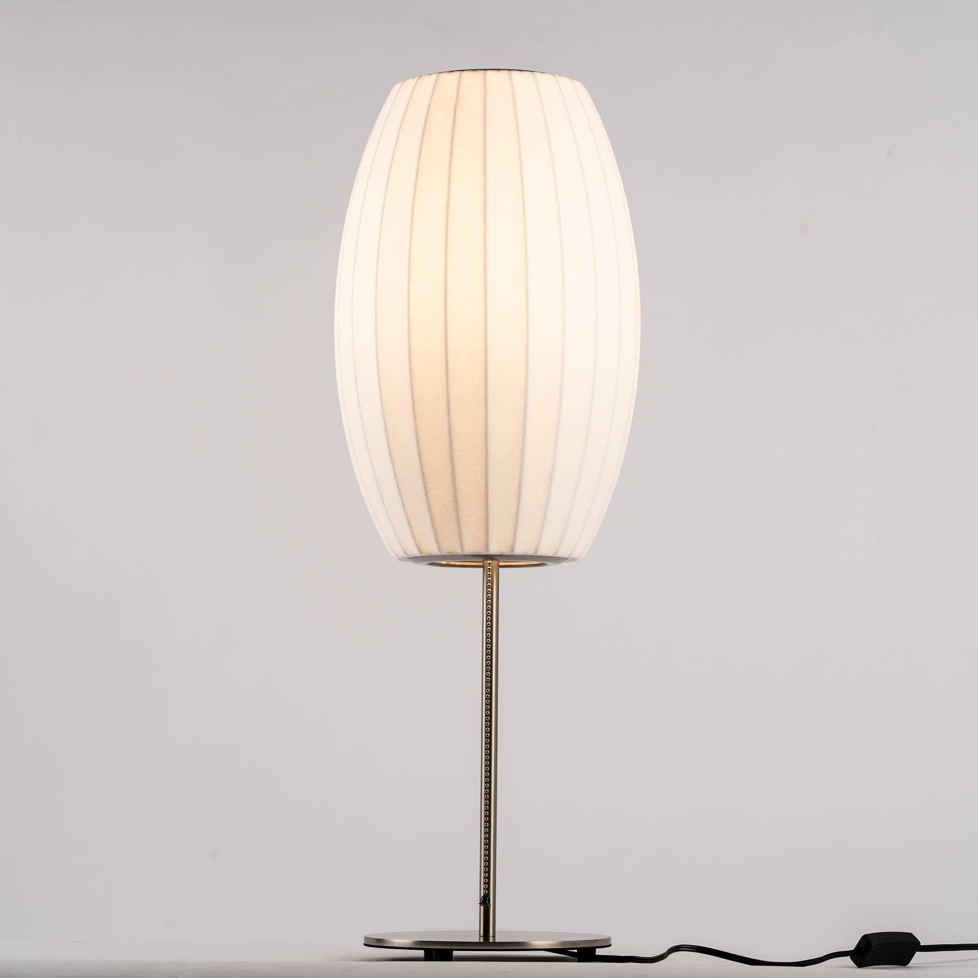 Modern Tripod Accent Table Lamp with White Polymer Bubble Shade for Elegant Interior Lighting