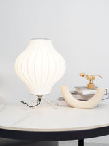Modern Tripod Accent Table Lamp with White Polymer Bubble Shade for Elegant Interior Lighting