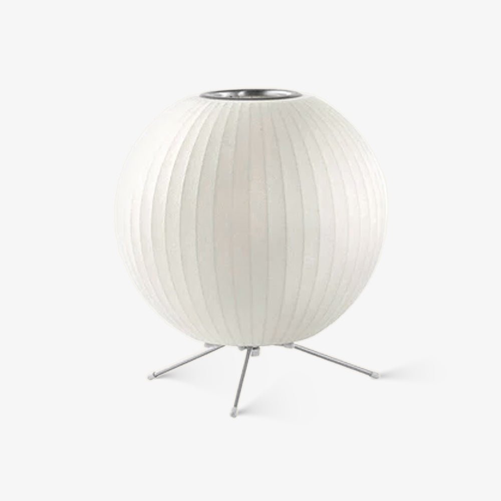 Modern Tripod Accent Table Lamp with White Polymer Bubble Shade for Elegant Interior Lighting
