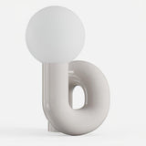 Modern Resin N Shape Table Lamp with Glass Globe for Creative Bedside and Office Lighting