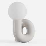 Modern Resin N Shape Table Lamp with Glass Globe for Creative Bedside and Office Lighting
