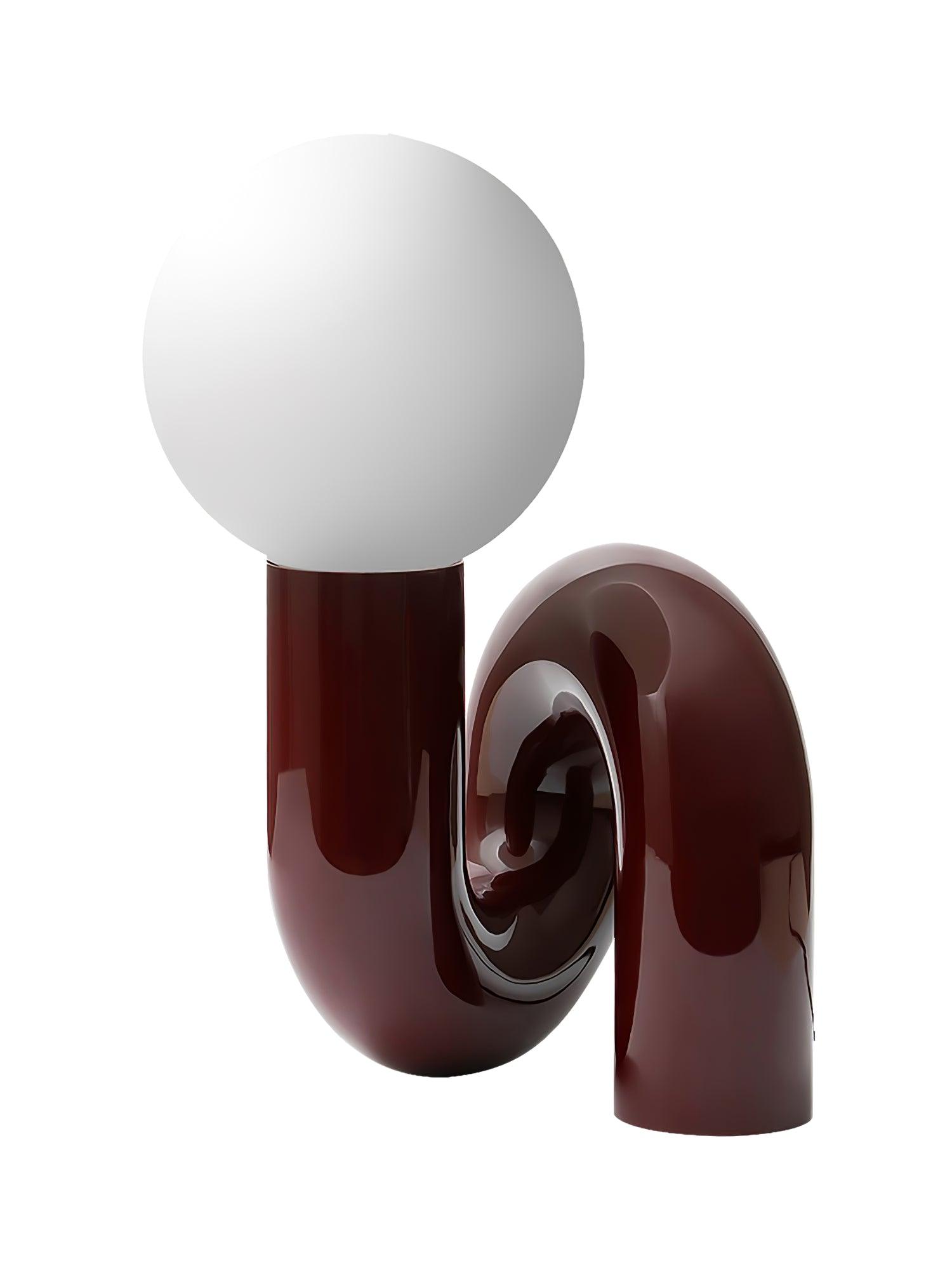 Modern Resin N Shape Table Lamp with Glass Globe for Creative Bedside and Office Lighting
