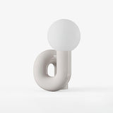 Modern Resin N Shape Table Lamp with Glass Globe for Creative Bedside and Office Lighting