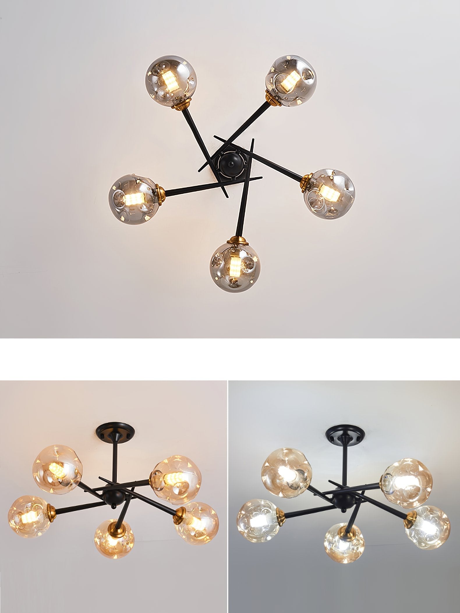 modern-handcrafted-glass-pendant-light-smoke-gray-amber-chandelier-for-dining-room