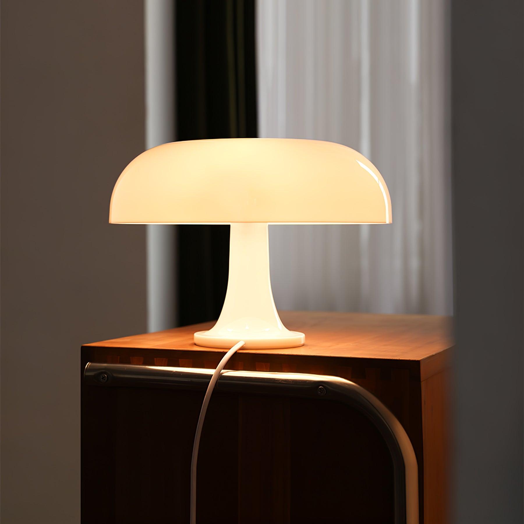 Vintage Style Mid Century Mushroom Desk Lamp for Bedroom and Office Task Lighting