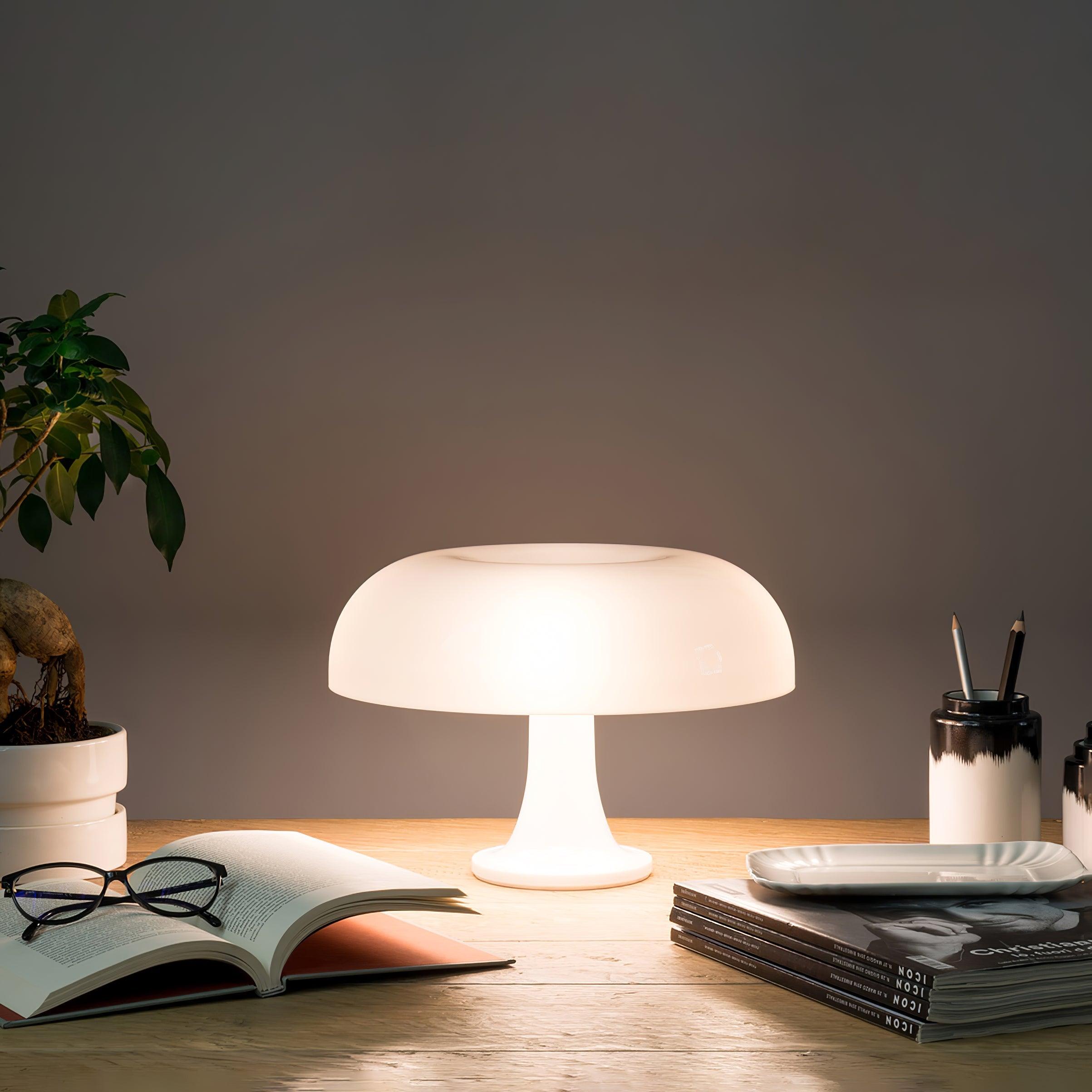 Vintage Style Mid Century Mushroom Desk Lamp for Bedroom and Office Task Lighting
