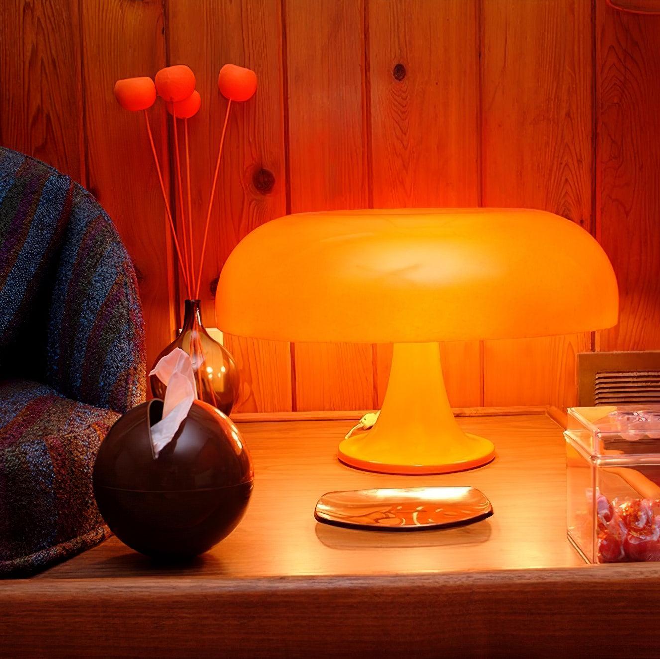 Vintage Style Mid Century Mushroom Desk Lamp for Bedroom and Office Task Lighting