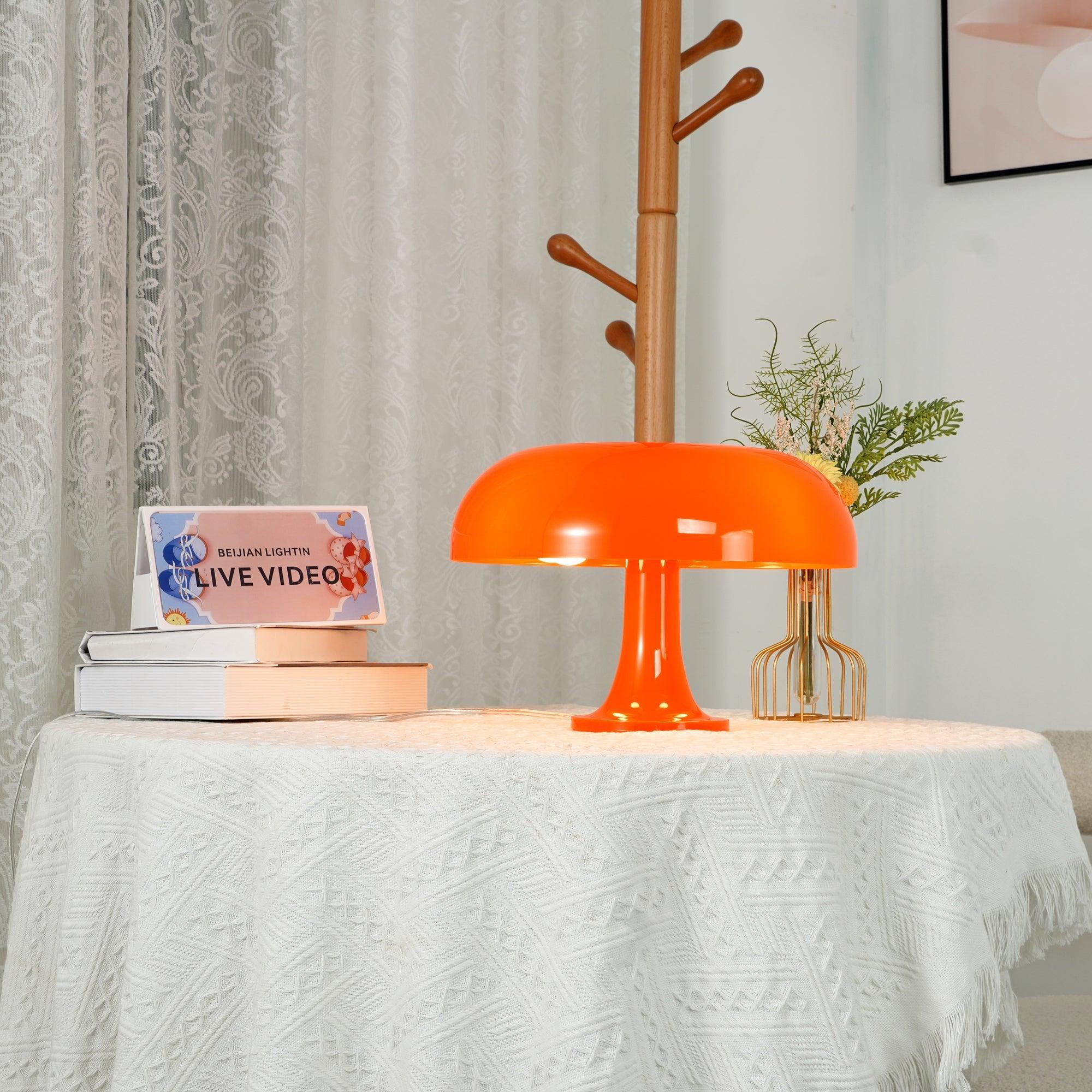 Vintage Style Mid Century Mushroom Desk Lamp for Bedroom and Office Task Lighting