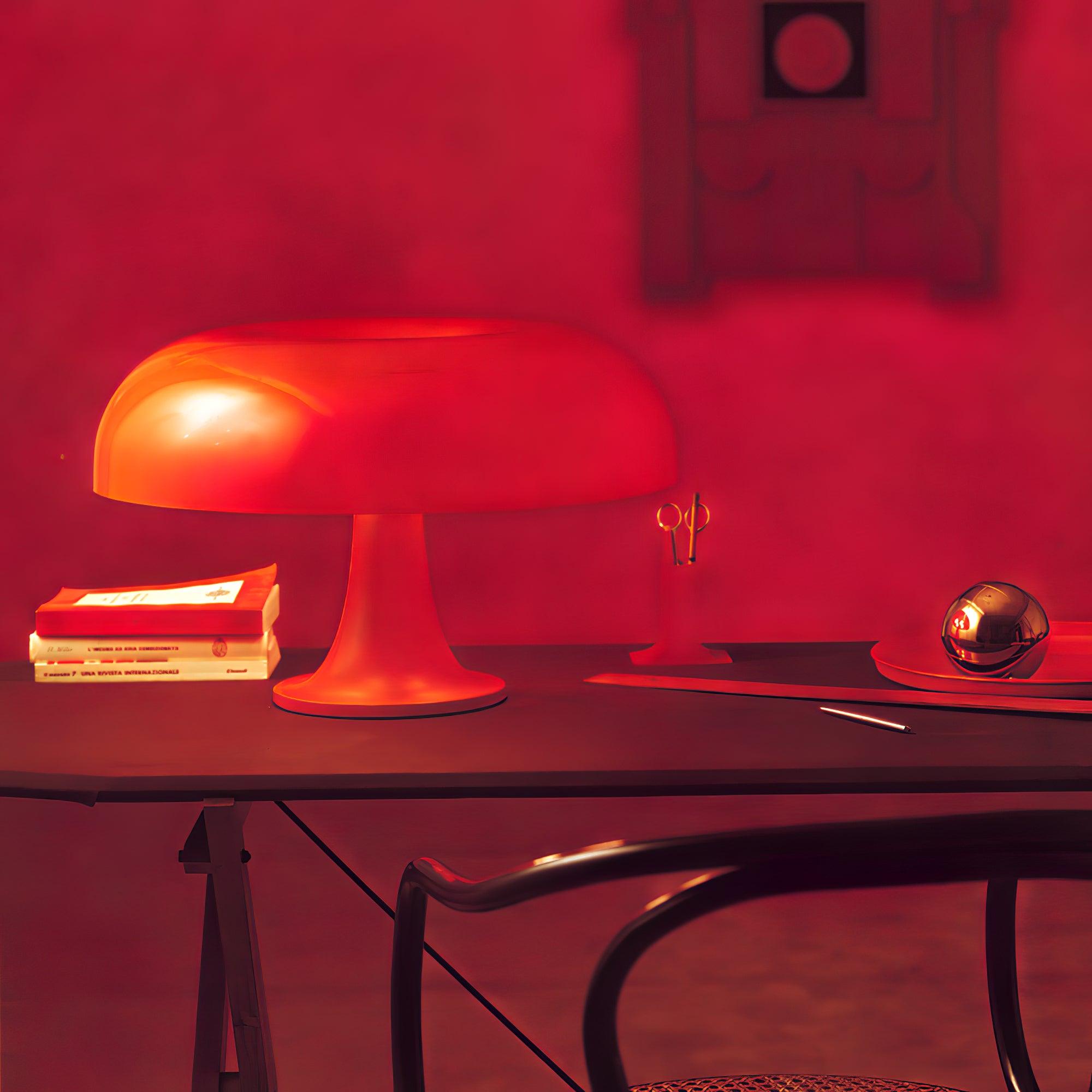 Vintage Style Mid Century Mushroom Desk Lamp for Bedroom and Office Task Lighting