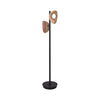 Modern Nest Wooden Floor Lamp Standing Light with Integrated LED and Organic Shades