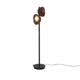 Modern Nest Wooden Floor Lamp Standing Light with Integrated LED and Organic Shades