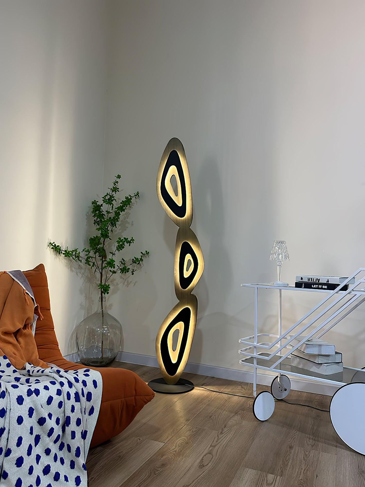 Nevis Modern Minimalist Geometric LED Floor Lamp for Living Room and Bedroom