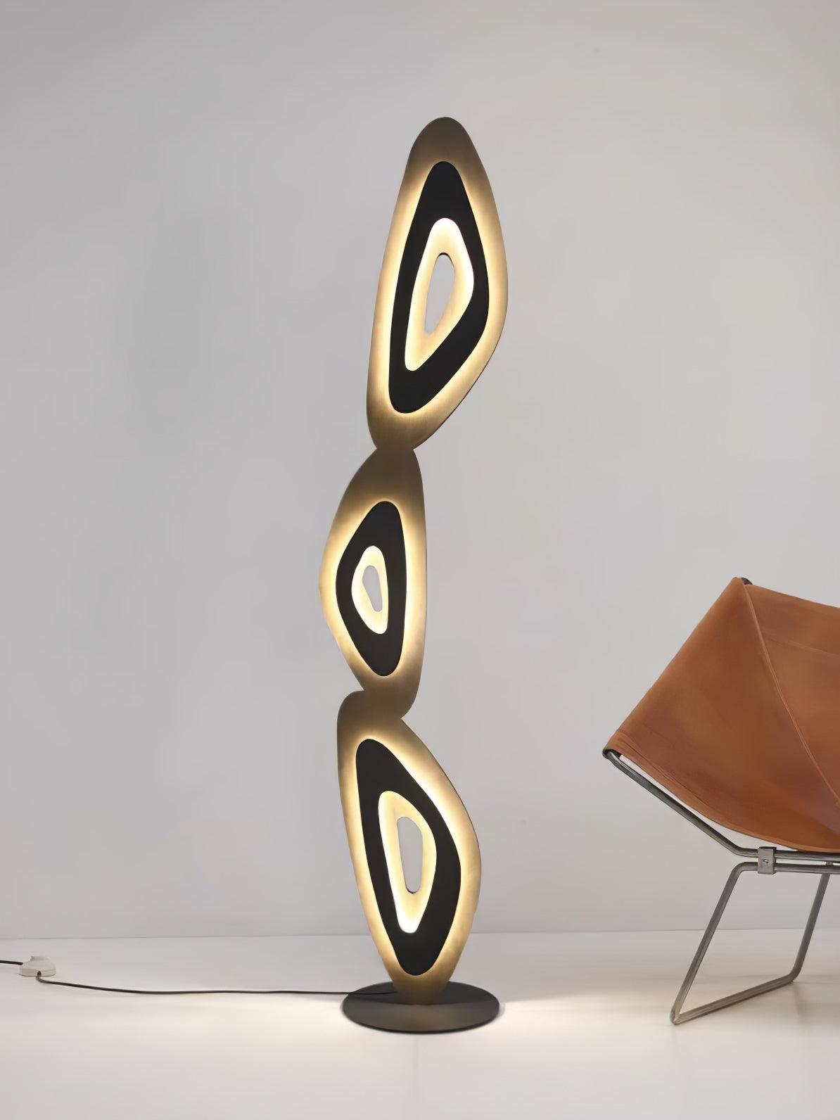 Nevis Modern Minimalist Geometric LED Floor Lamp for Living Room and Bedroom