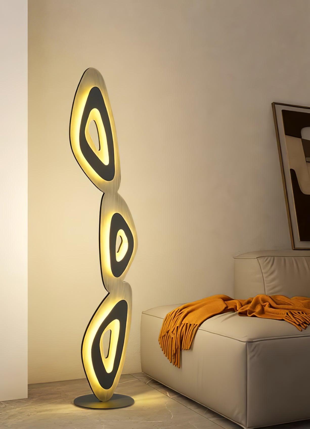Nevis Modern Minimalist Geometric LED Floor Lamp for Living Room and Bedroom