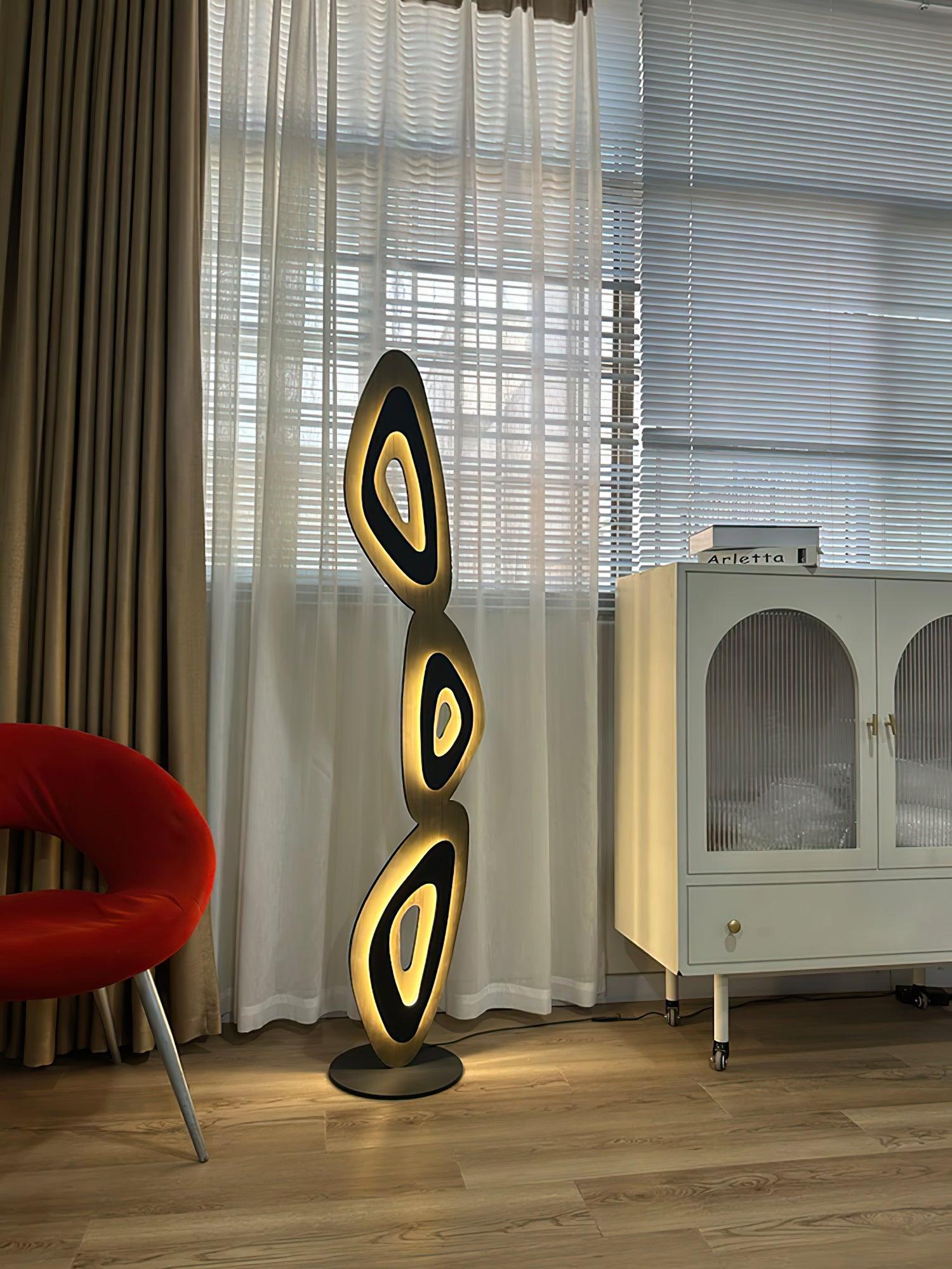 Nevis Modern Minimalist Geometric LED Floor Lamp for Living Room and Bedroom