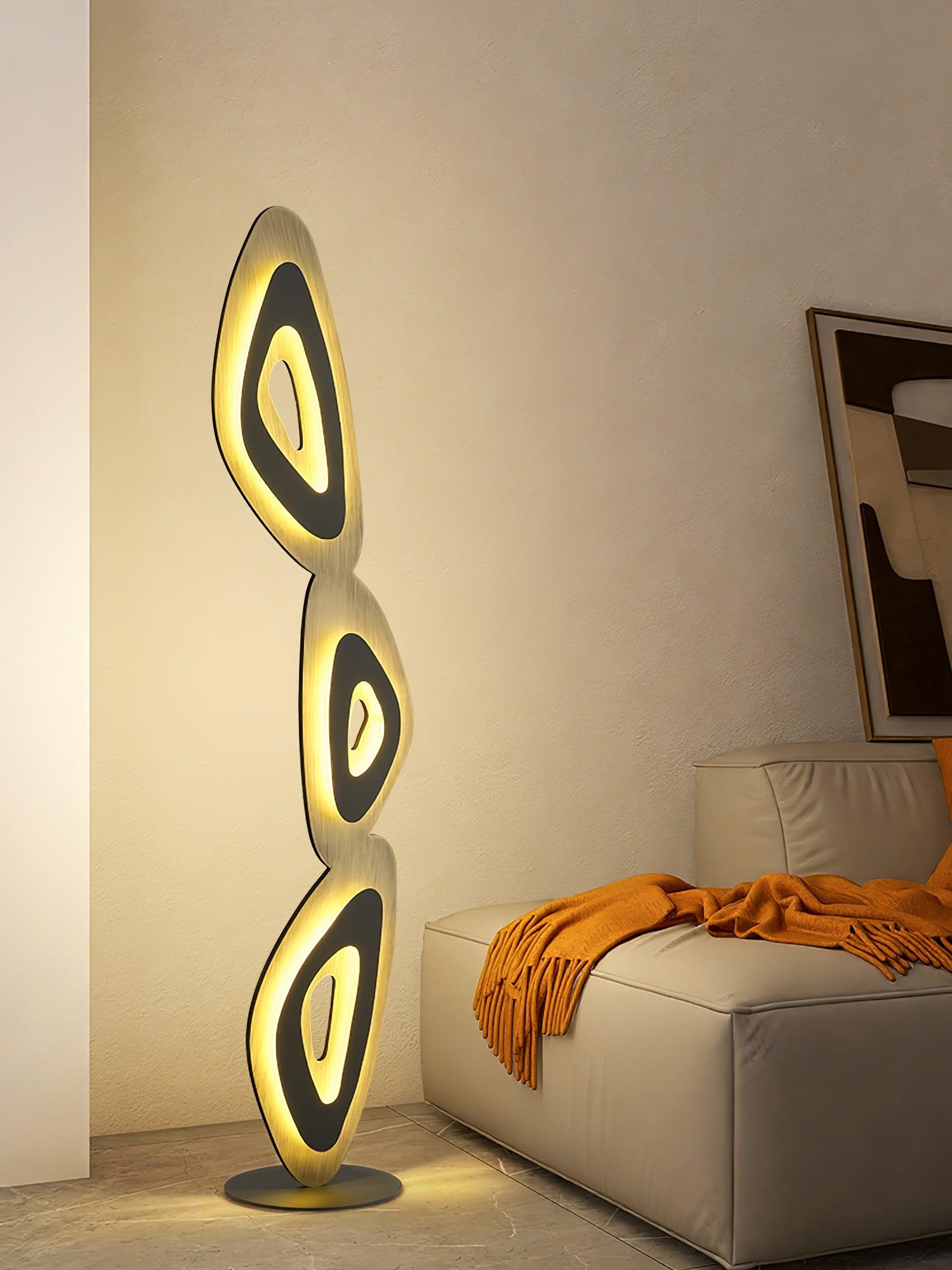 Nevis Modern Minimalist Geometric LED Floor Lamp for Living Room and Bedroom