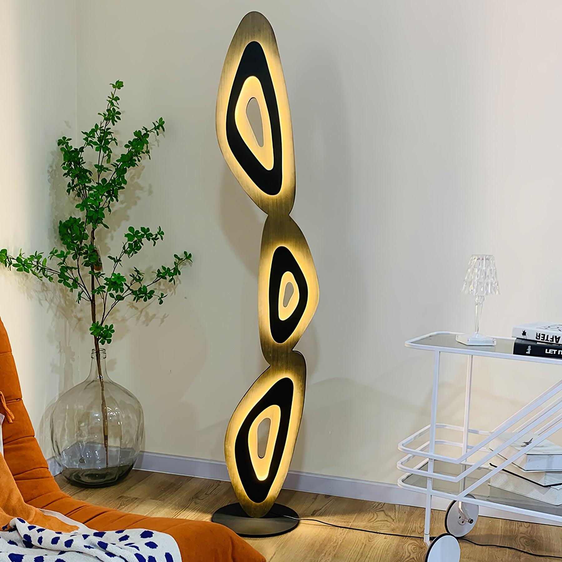 Nevis Modern Minimalist Geometric LED Floor Lamp for Living Room and Bedroom