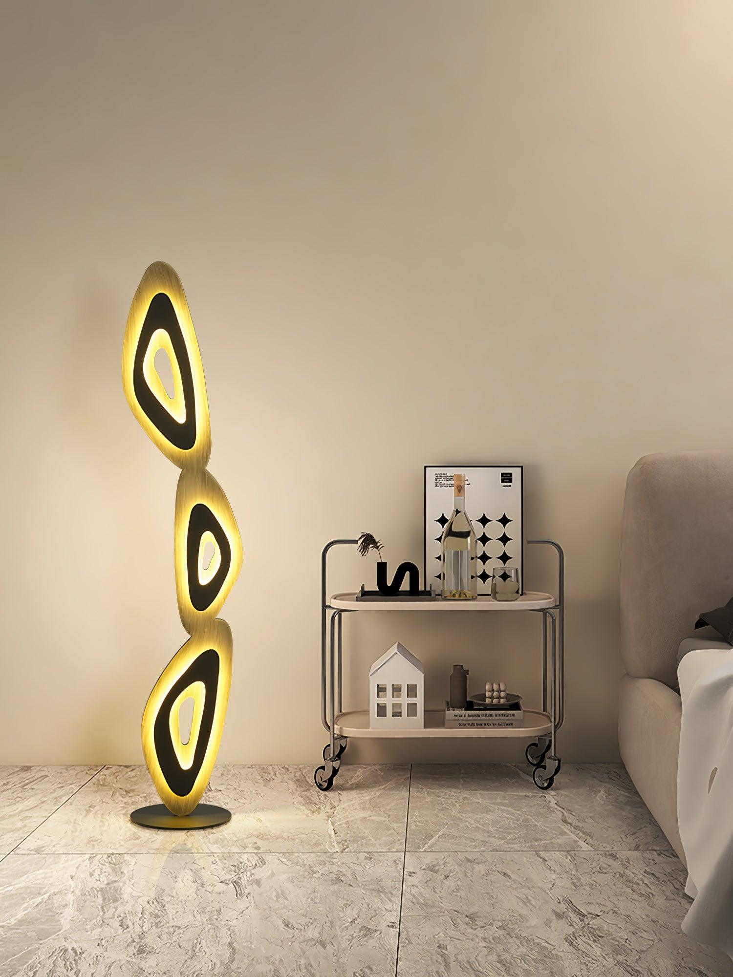 Nevis Modern Minimalist Geometric LED Floor Lamp for Living Room and Bedroom