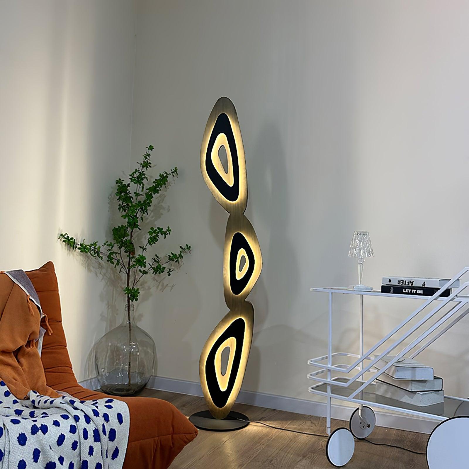 Nevis Modern Minimalist Geometric LED Floor Lamp for Living Room and Bedroom