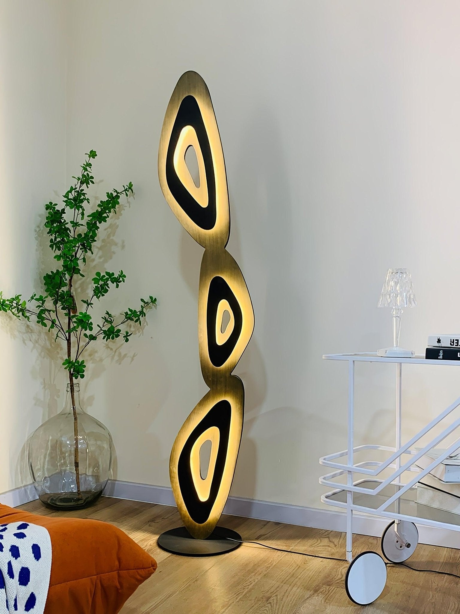 Nevis Modern Minimalist Geometric LED Floor Lamp for Living Room and Bedroom