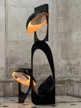 Modern Abstract Geometric LED Sculpture Floor Lamp Artistic Standing Light for Living Room