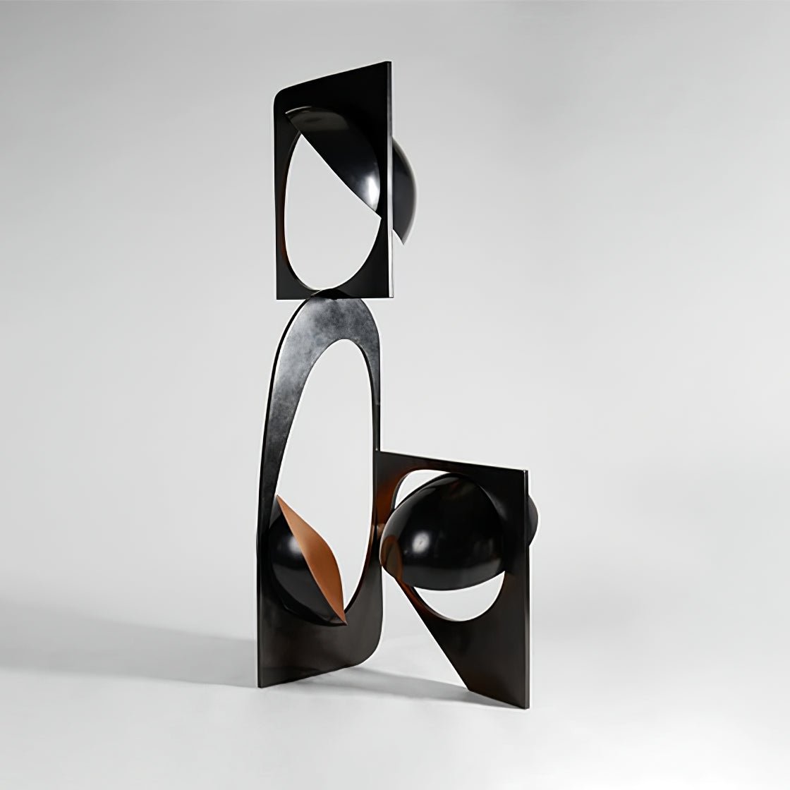 Modern Abstract Geometric LED Sculpture Floor Lamp Artistic Standing Light for Living Room