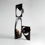 Modern Abstract Geometric LED Sculpture Floor Lamp Artistic Standing Light for Living Room