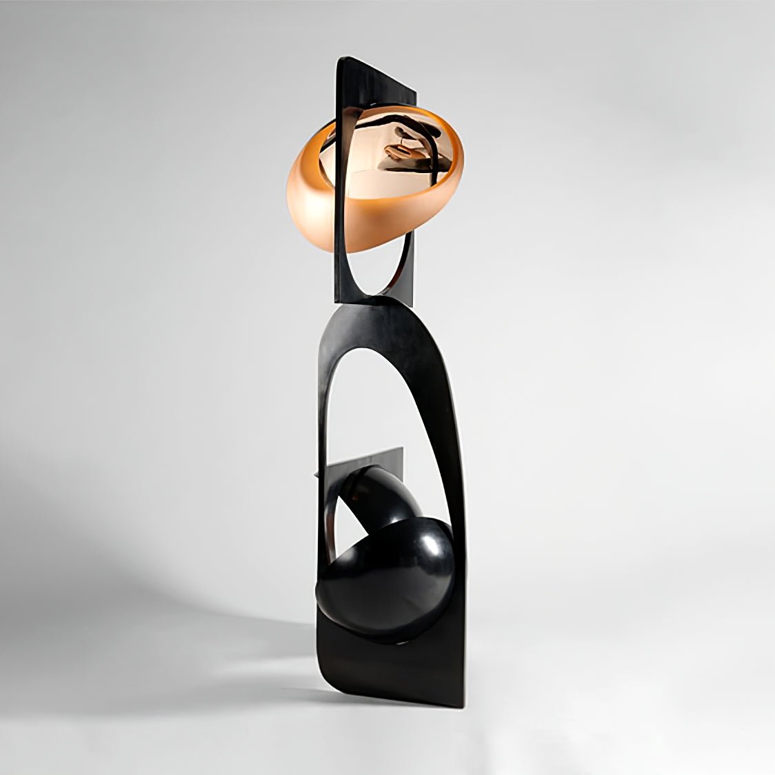 Modern Abstract Geometric LED Sculpture Floor Lamp Artistic Standing Light for Living Room