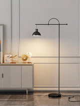 Nidal Modern Metal Standing Floor Lamp with Elegant Marble Base and Minimalist Design
