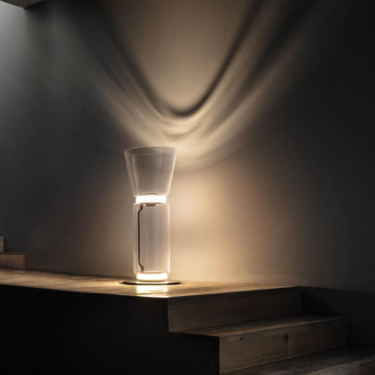 Modern Hand Blown Glass Modular Floor Lamp for Living Room with Integrated LED Lighting