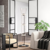 Modern Hand Blown Glass Modular Floor Lamp for Living Room with Integrated LED Lighting