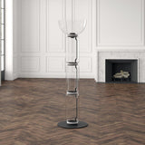 Modern Hand Blown Glass Modular Floor Lamp for Living Room with Integrated LED Lighting