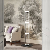 Modern Hand Blown Glass Modular Floor Lamp for Living Room with Integrated LED Lighting